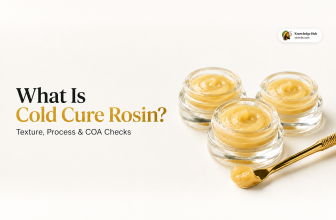 Cold cure rosin guide with creamy rosin textures and the title What Is Cold Cure Rosin?