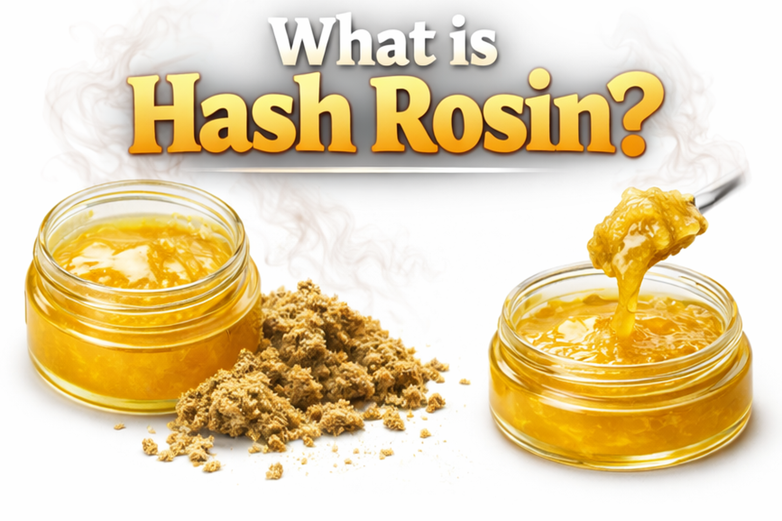 What Is Hash Rosin featured image showing jars of hash rosin